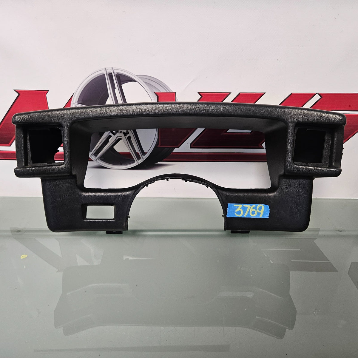 1990-1993 FORD MUSTANG SPEEDOMETER BLACK CLUSTER SURROUND TRIM DASH BEZEL #37695