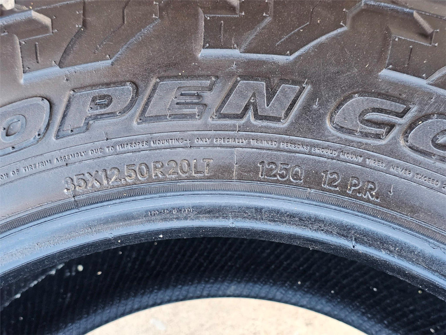 4-TOYO OPEN COUNTRY A/T III 35X12.50R20 35 20 TIRES NITTO TERRA 275 65 20 #4165