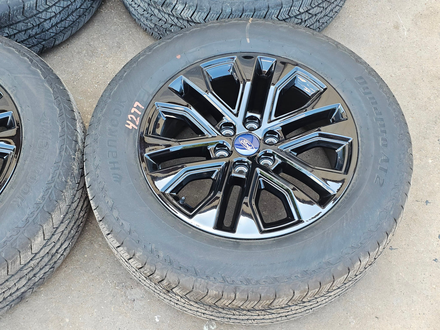 2025 20" FORD F150 PLATINUM BLACK WHEELS RIMS HANKOOK TIRES 2021 EXPEDITION 4277