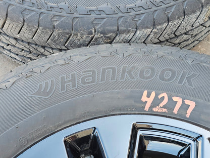 2025 20" FORD F150 PLATINUM BLACK WHEELS RIMS HANKOOK TIRES 2021 EXPEDITION 4277