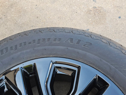 2025 20" FORD F150 PLATINUM BLACK WHEELS RIMS HANKOOK TIRES 2021 EXPEDITION 4277