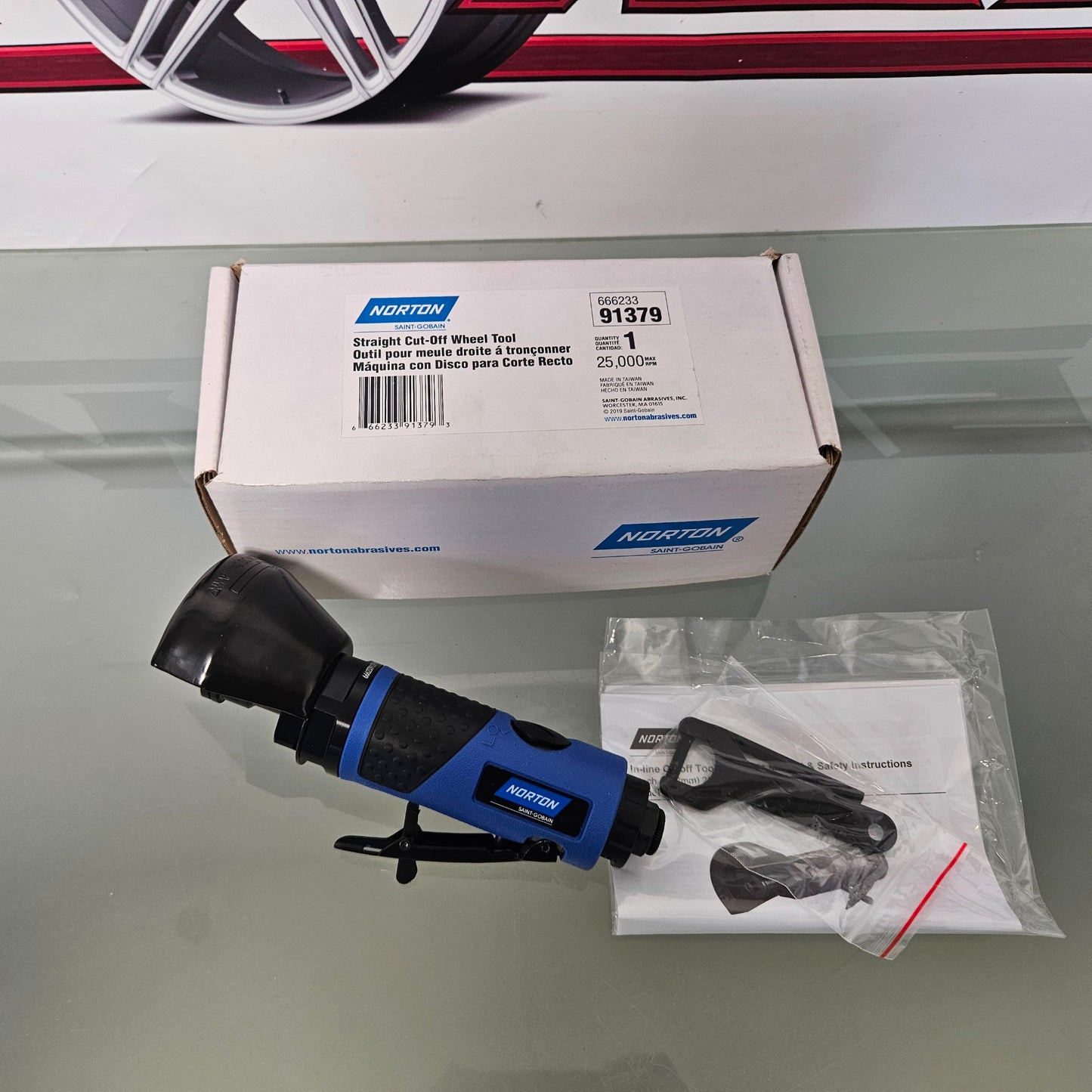 NORTON 91379 STRAIGHT CUT-OFF WHEEL AIR TOOL  #3385