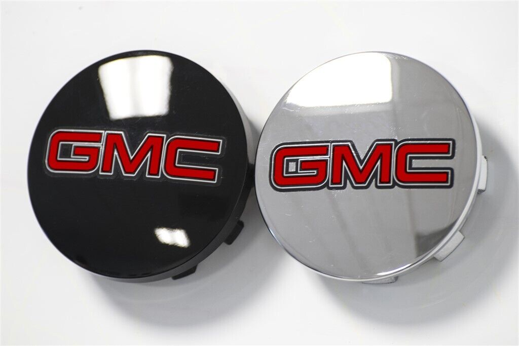 4 GMC SIERRA YUKON 1500 CENTER CAP LOGOS RED DECALS VINYL STICKERS 20 22 WHEELS