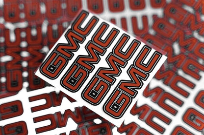 4 GMC SIERRA YUKON 1500 CENTER CAP LOGOS RED DECALS VINYL STICKERS 20 22 WHEELS