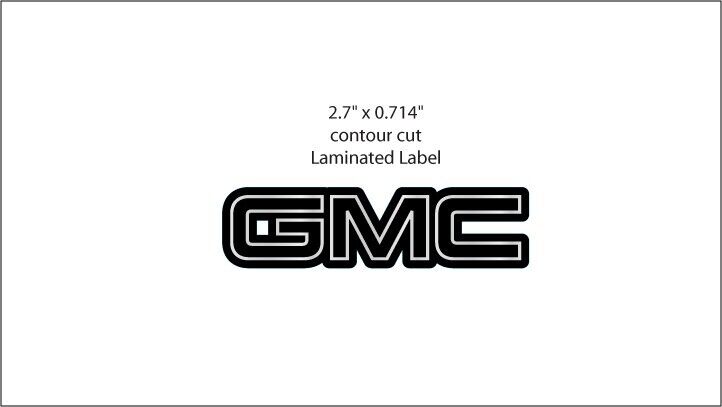 4 GMC SIERRA YUKON 1500 CENTER CAP LOGOS RED DECALS VINYL STICKERS 20 22 WHEELS