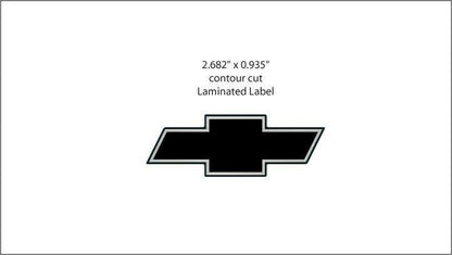 4 CHEVY TAHOE SILVERADO CENTER CAP LOGOS BLACK BOWTIE CHROME DECALS VINYL CHROME