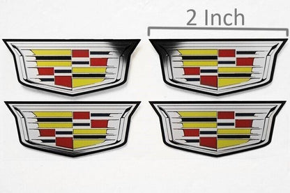 4-CADILLAC ESCALADE CTS ATS 2" CENTER CAP LOGOS DECALS VINYL 20 22 WHEELS-10073