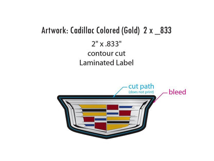 4-CADILLAC ESCALADE CTS ATS 2" CENTER CAP LOGOS DECALS VINYL 20 22 WHEELS-10073