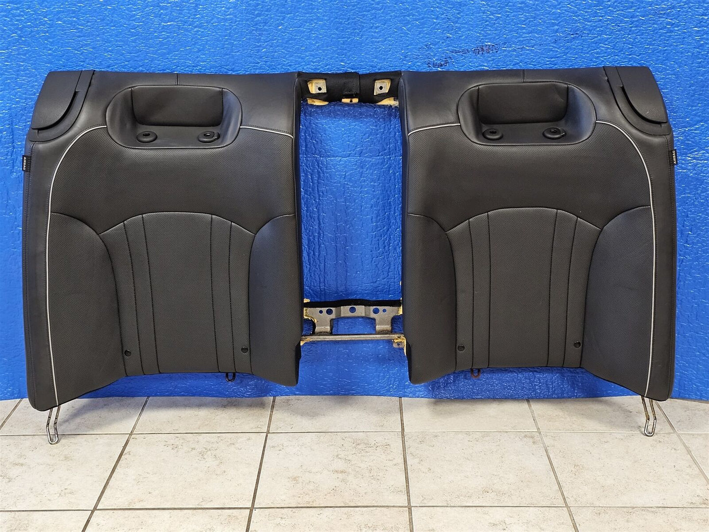 2015-2019 GENESIS G80 REAR UPPER SEAT BACK HEATED LEATHER BLACK AIRBAG