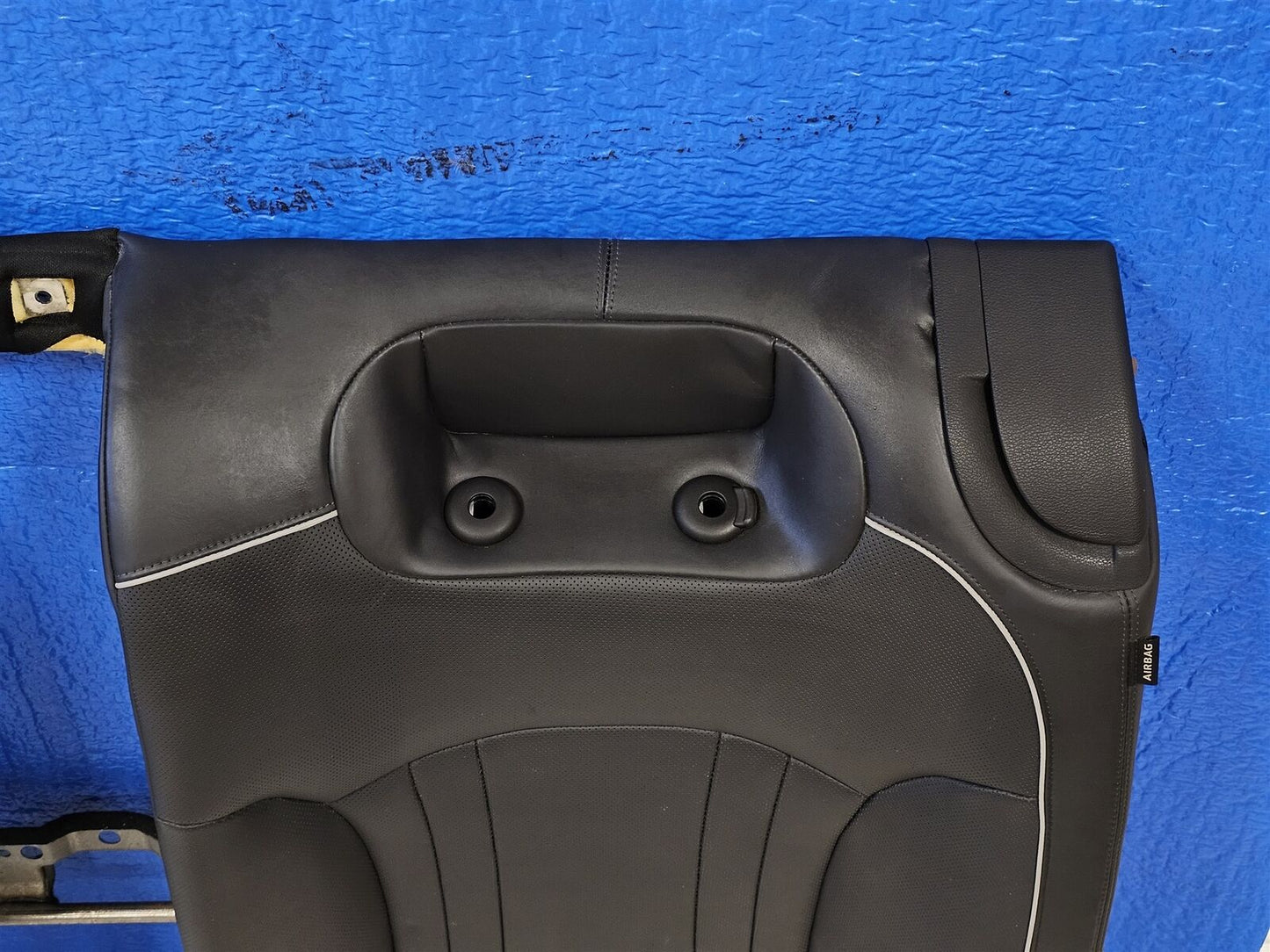 2015-2019 GENESIS G80 REAR UPPER SEAT BACK HEATED LEATHER BLACK AIRBAG