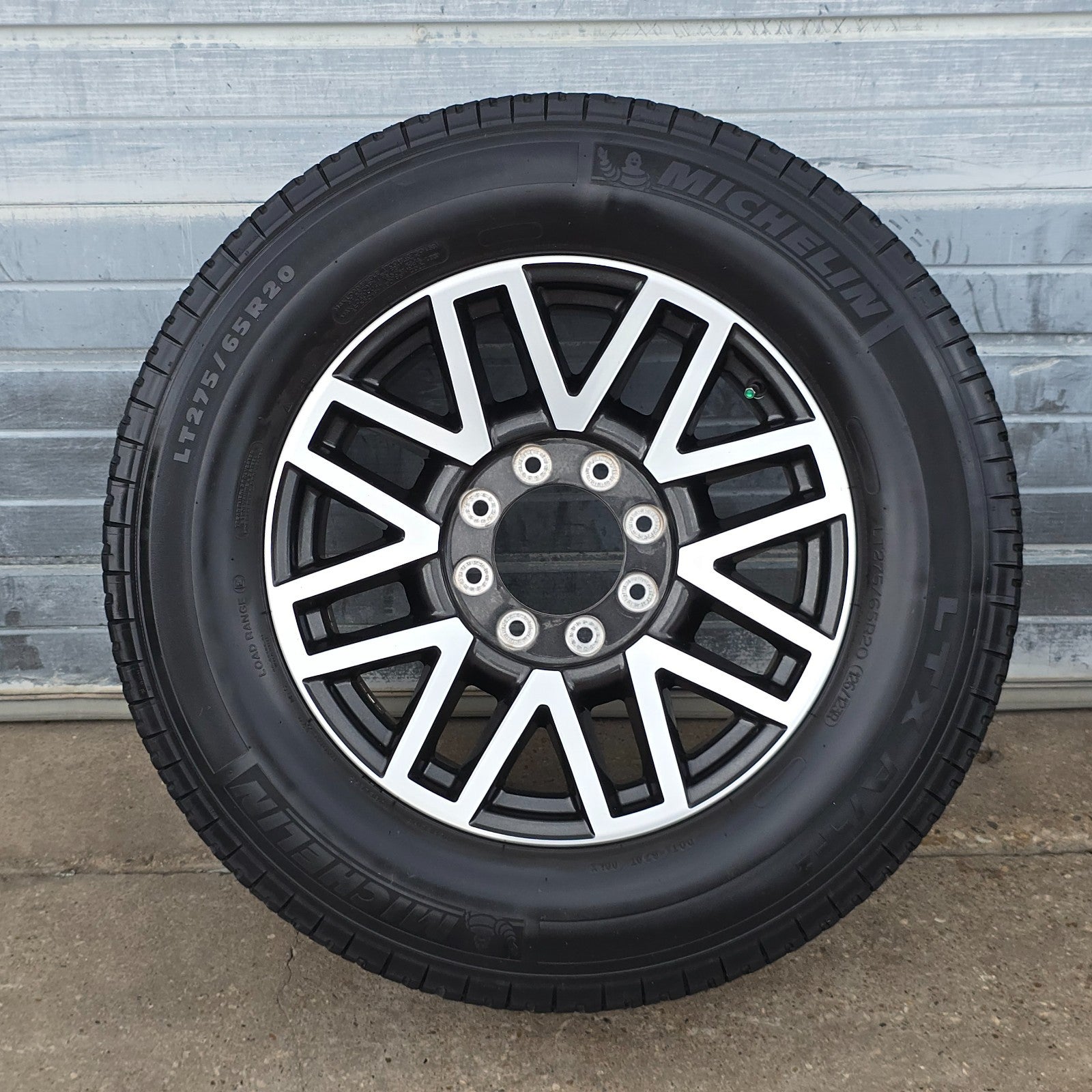 20" FORD F250 F350 CHARCOAL MACHINED WHEELS MICHELIN TIRES 17 18 22 23 24 #45681