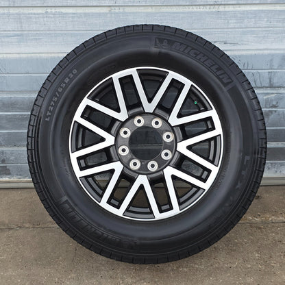 20" FORD F250 F350 CHARCOAL MACHINED WHEELS MICHELIN TIRES 17 18 22 23 24 #45681