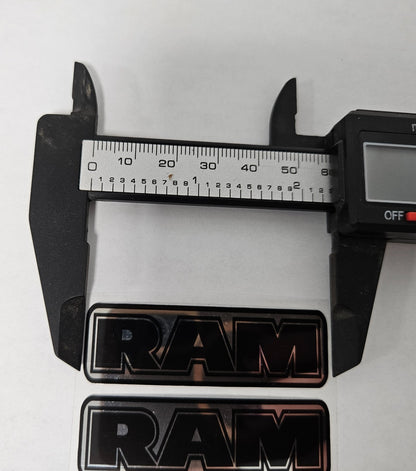 4-2.3" DODGE RAM CENTER CAP LOGOS BLACK DECAL VINYL 1500 2500 35006