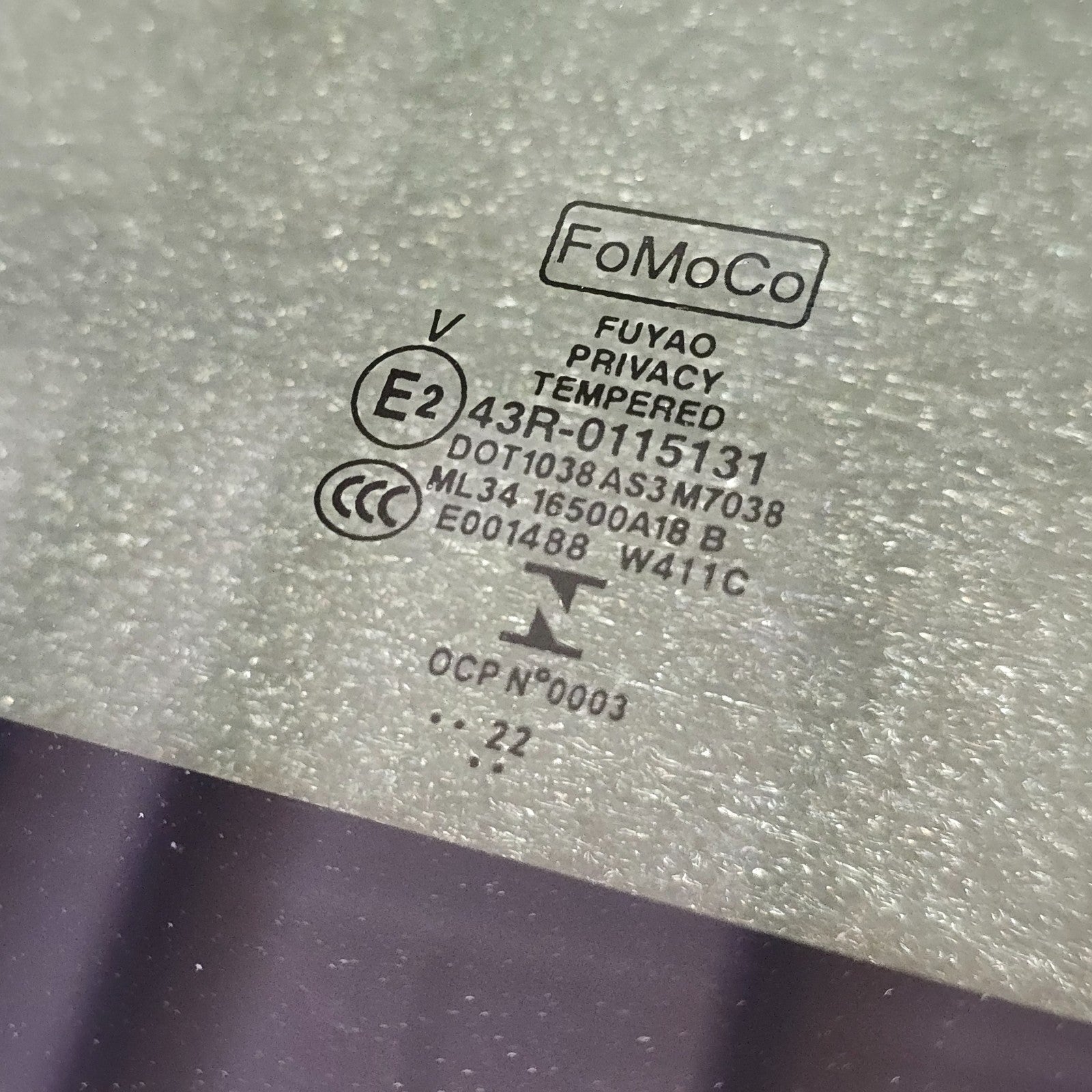 15 16 17 18 19 20 21 22 24 FORD F150 F250 EXPEDITION REAR SUNROOF GLASS #456310