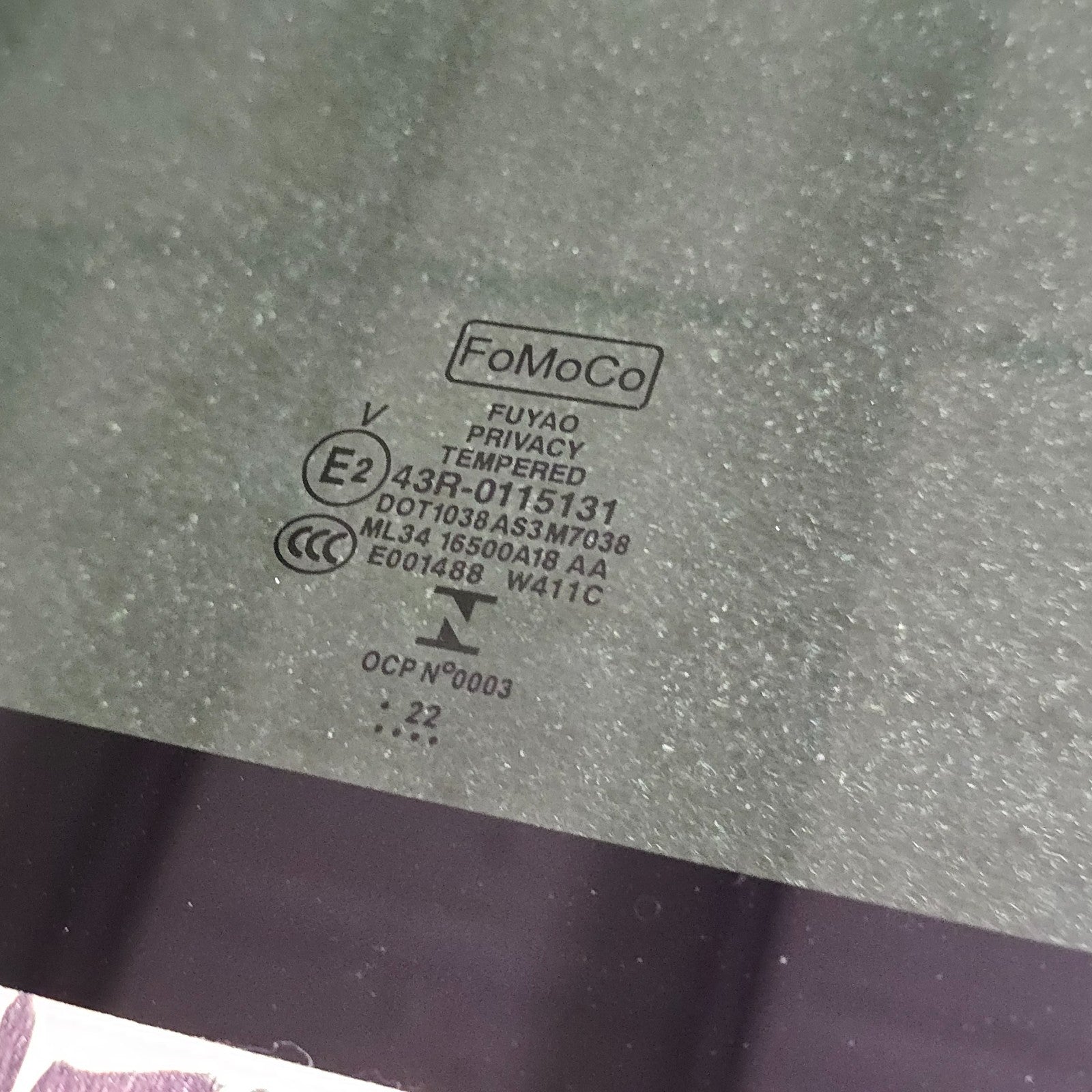 15 16 17 18 19 20 21 22 24 FORD F150 F250 EXPEDITION FRONT SUNROOF GLASS #45645