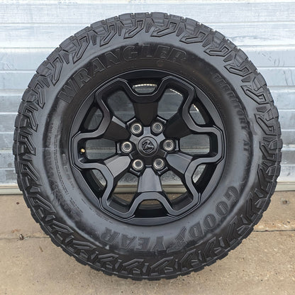 2021-2025 DODGE RAM 1500 TRX BLACK WHEELS TIRES 68497383AA #46051