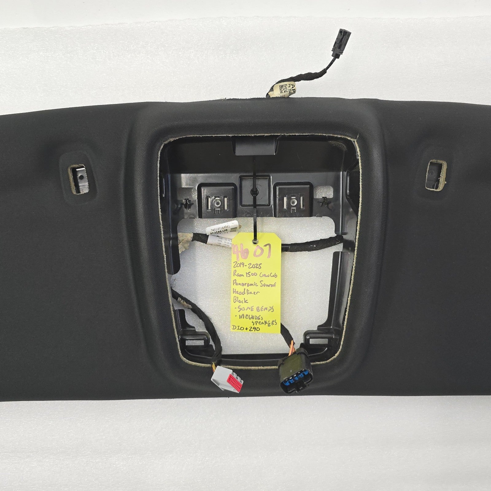 2019-2025 RAM 1500 CREW CAB BLACK HEADLINER TRIM PANEL SUNROOF 20 21 22 23 #46073