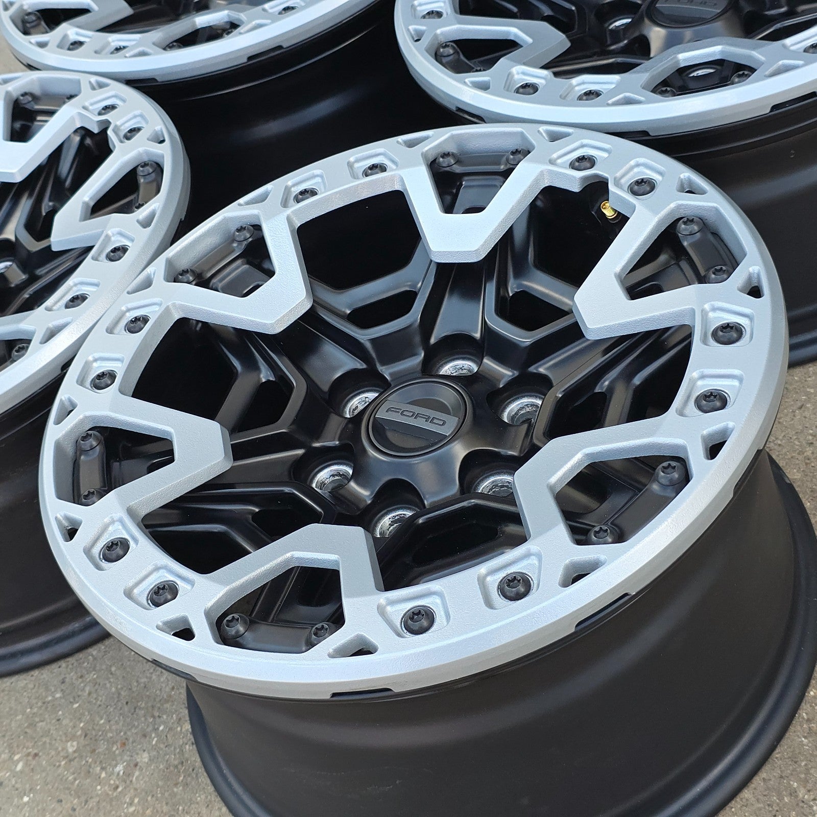 17" FORD F150 RAPTOR BLACK W/ SILVER BEADLOCK WHEELS RIM 21 22 23 24 25 26 #46115