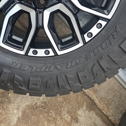 20” SIERRA DENALI 2500 3500 HD BLACK MACHINED WHEELS SQ9 TIRES #463211