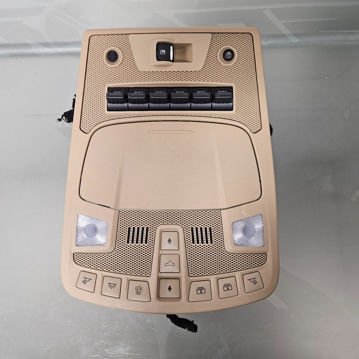 2017-2022 FORD F250 F350 OVERHEAD ROOF CONSOLE TAN UPFITTER 18 19 20 21 #37540