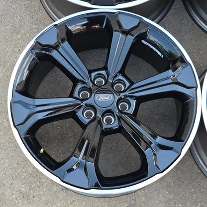 22" FORD F150 EXPEDITION BLACK MACHINED FORD PERFORMANCE WHEELS 20 21 24 #46124