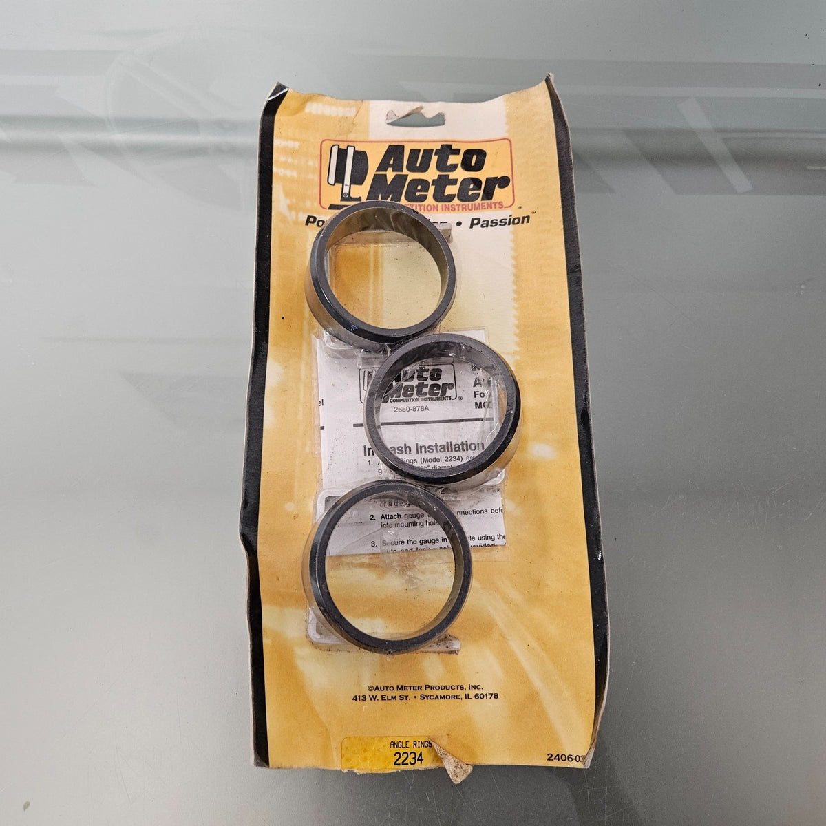 AUTOMETER ANGLE GAUGE RINGS 2-1/16 (52mm) Gauges 2234 #37731
