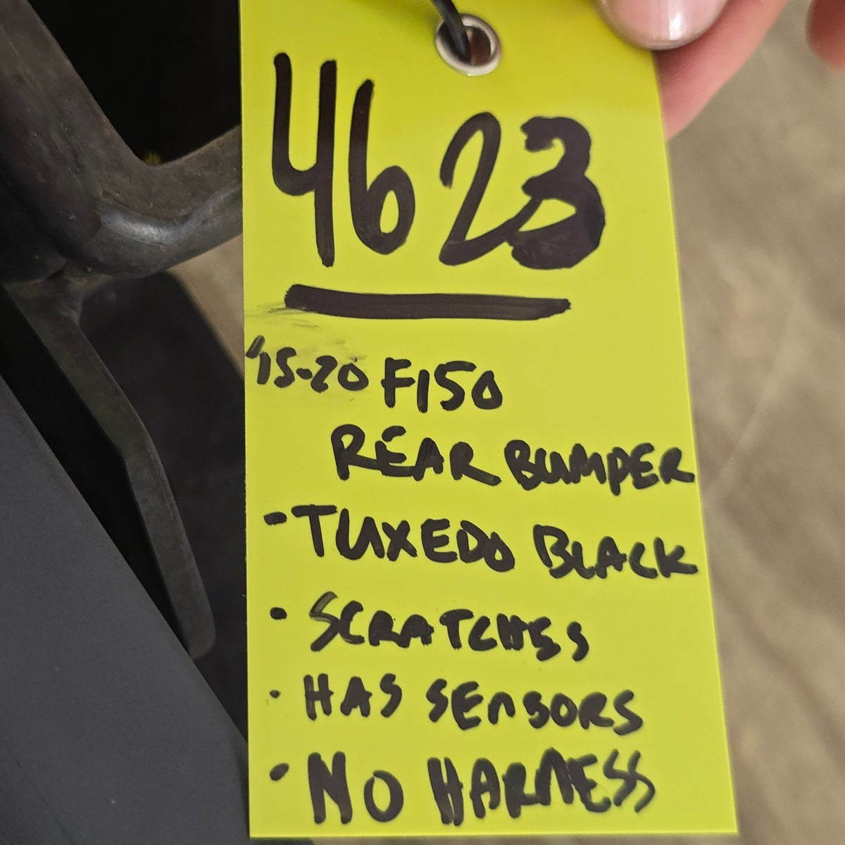 2015-2020 FORD F150 BLACK REAR BUMPER HITCH PARKING SENSORS 16 17 18 19 #462315
