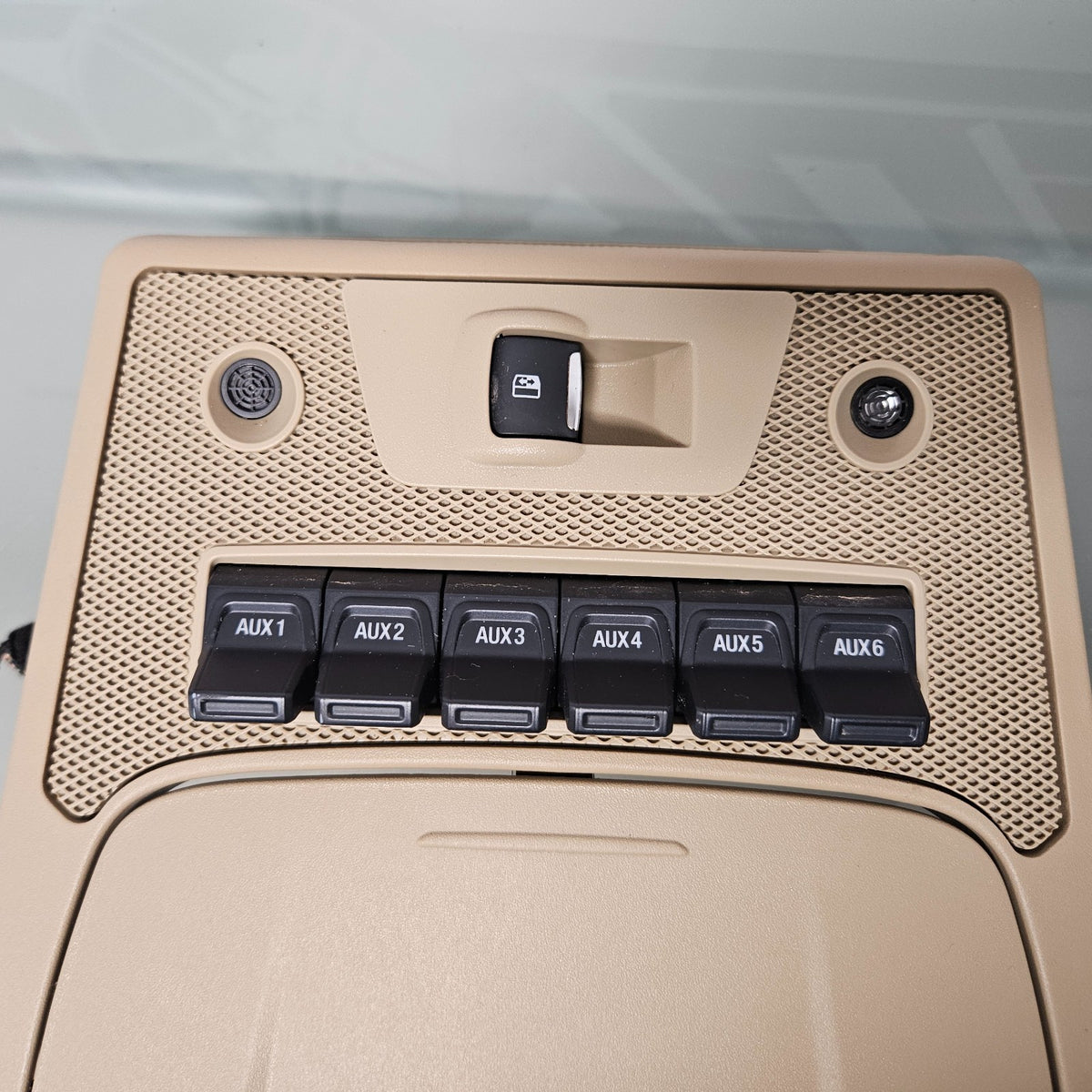 2017-2022 FORD F250 F350 OVERHEAD ROOF CONSOLE TAN UPFITTER 18 19 20 21 #37544
