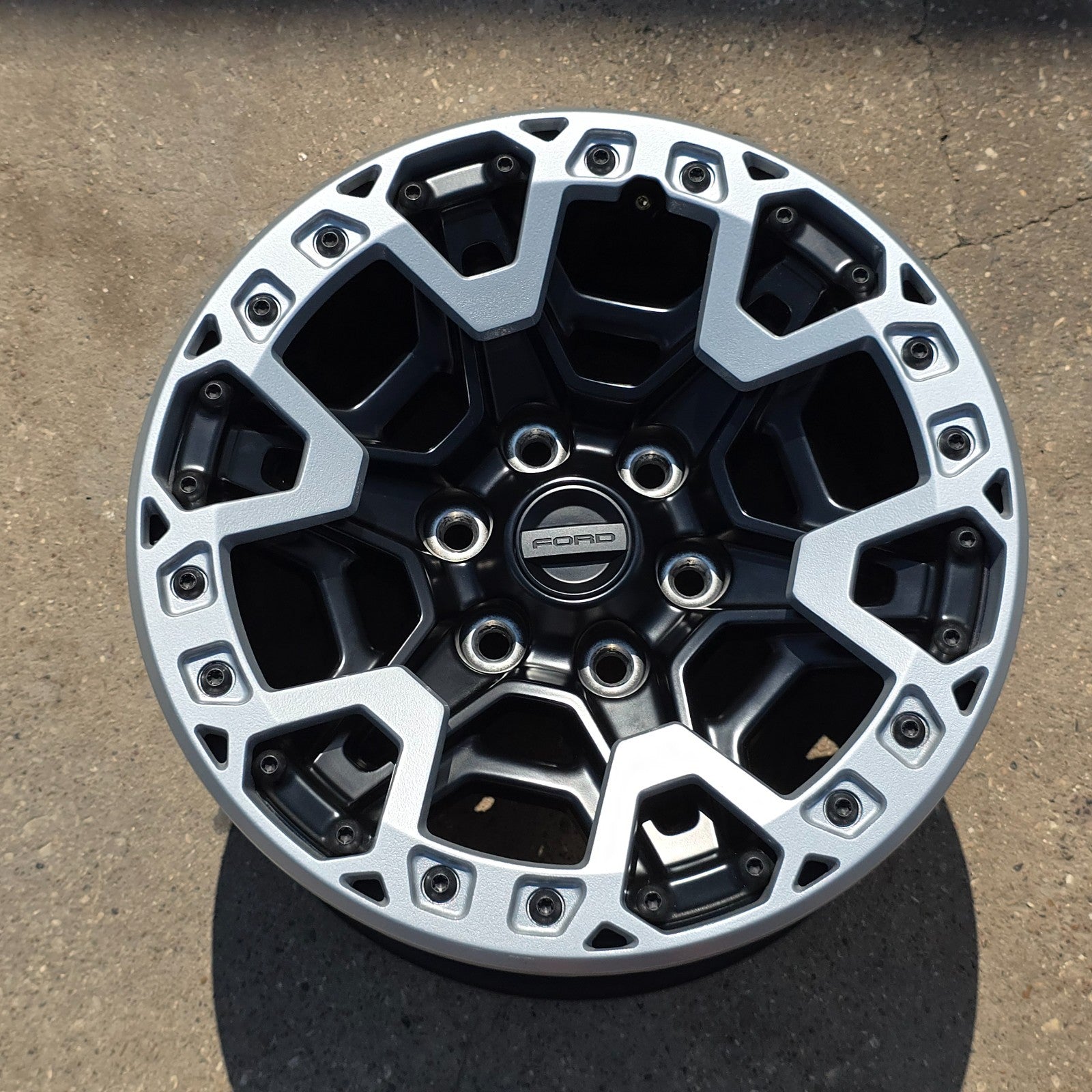 17" FORD F150 RAPTOR BLACK W/ SILVER BEADLOCK WHEELS RIM 21 22 23 24 25 26 #46117