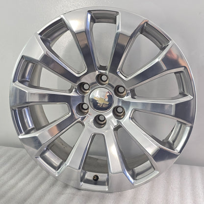 2 CRACKS- 22" CHEVY SILVERADO 1500 TAHOE HIGH COUNTRY POLISHED WHEEL 19 20 #46040