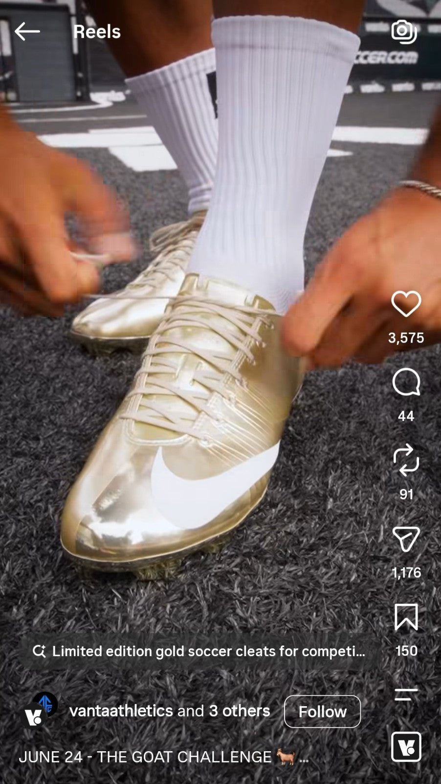 NEW Nike Mercurial Superfly 1 RGN SE CR7 Metallic Gold Size 10 Ronaldo World Cup4