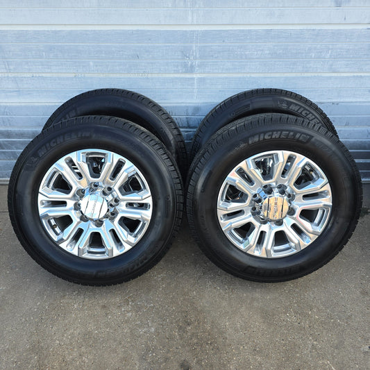 20" GMC SIERRA DENALI 2500 3500 POLISHED OEM WHEELS TIRES 84604600 #45650