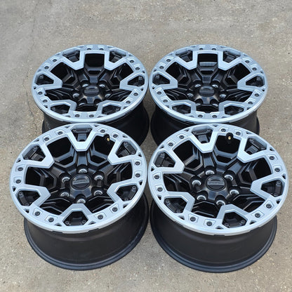 17" FORD F150 RAPTOR BLACK W/ SILVER BEADLOCK WHEELS RIM 21 22 23 24 25 26 #46110