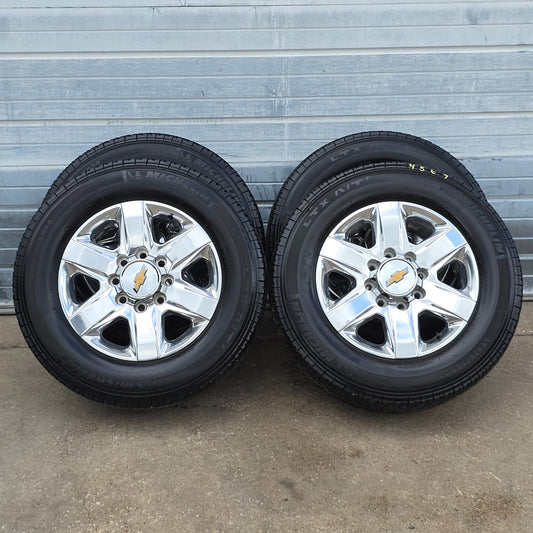 20" CHEVY SILVERADO 2500 3500 GMC SIERRA POLISHED WHEELS TIRES 24 22 23 LT #45670
