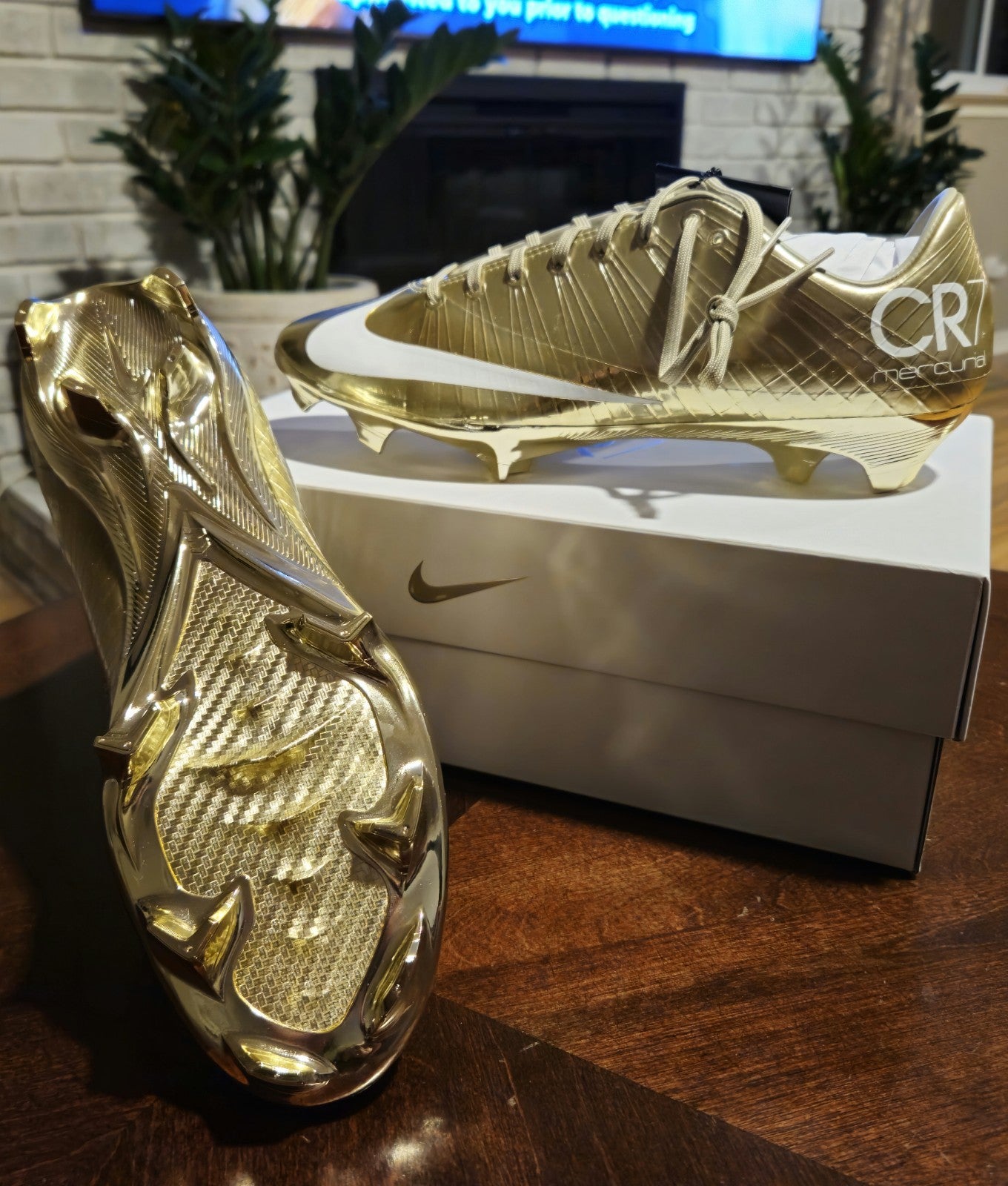 NEW Nike Mercurial Superfly 1 RGN SE CR7 Metallic Gold Size 10 Ronaldo World Cup7