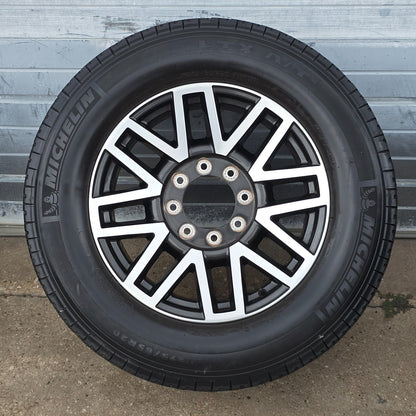 20" FORD F250 F350 CHARCOAL MACHINED WHEELS MICHELIN TIRES 17 18 22 23 24 #45682